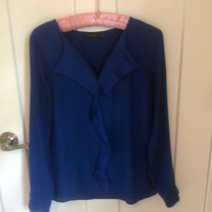 The Limited blue silky blouse